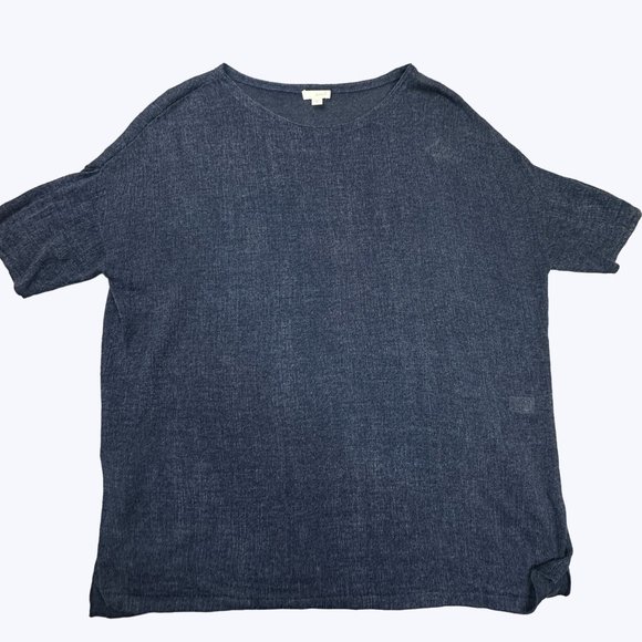 J. Jill Pure‎ Jill Women's Blouse Size Medium Navy Blue - Picture 1 of 8